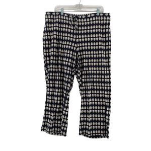 Talbots Womens Penguin Print Blue Pajama Lounge Pants Sz 2X‎